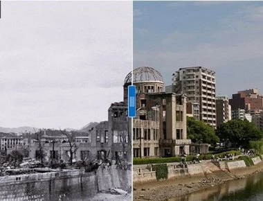 Χιροσίμα και Ναγκασάκι: Το πριν και το μετά τον πυρηνικό όλεθρο του 1945 (φωτόο)